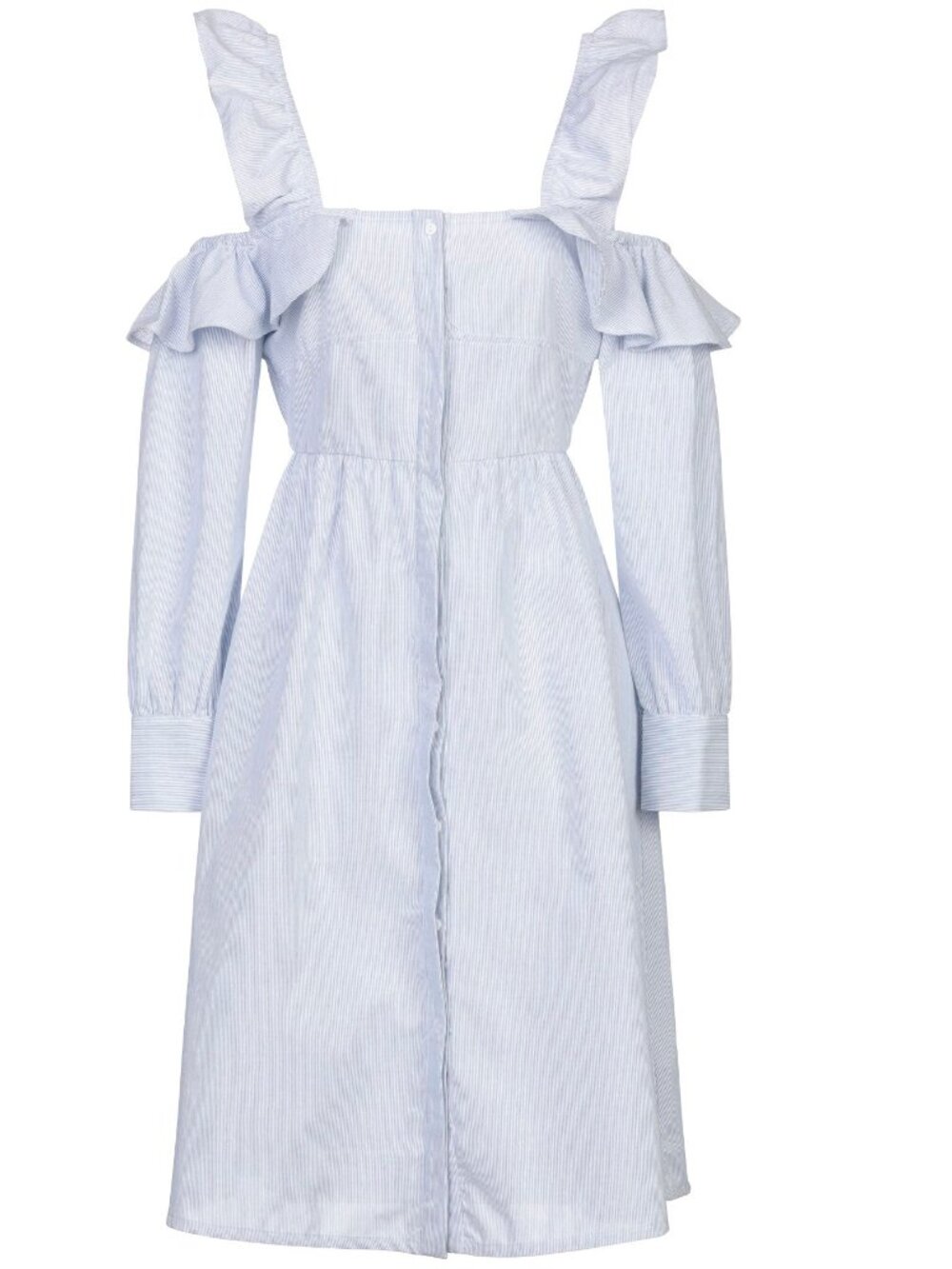 Striped ruffle dress